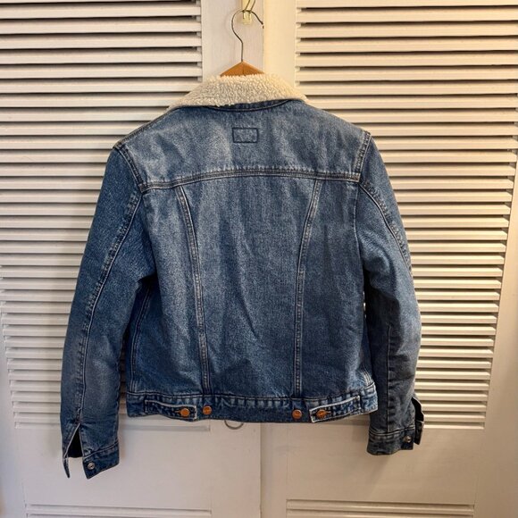 Wrangler Retro Western Denim Jacket Sherpa Lined Women's S Workwear NWT - Picture 2 of 3